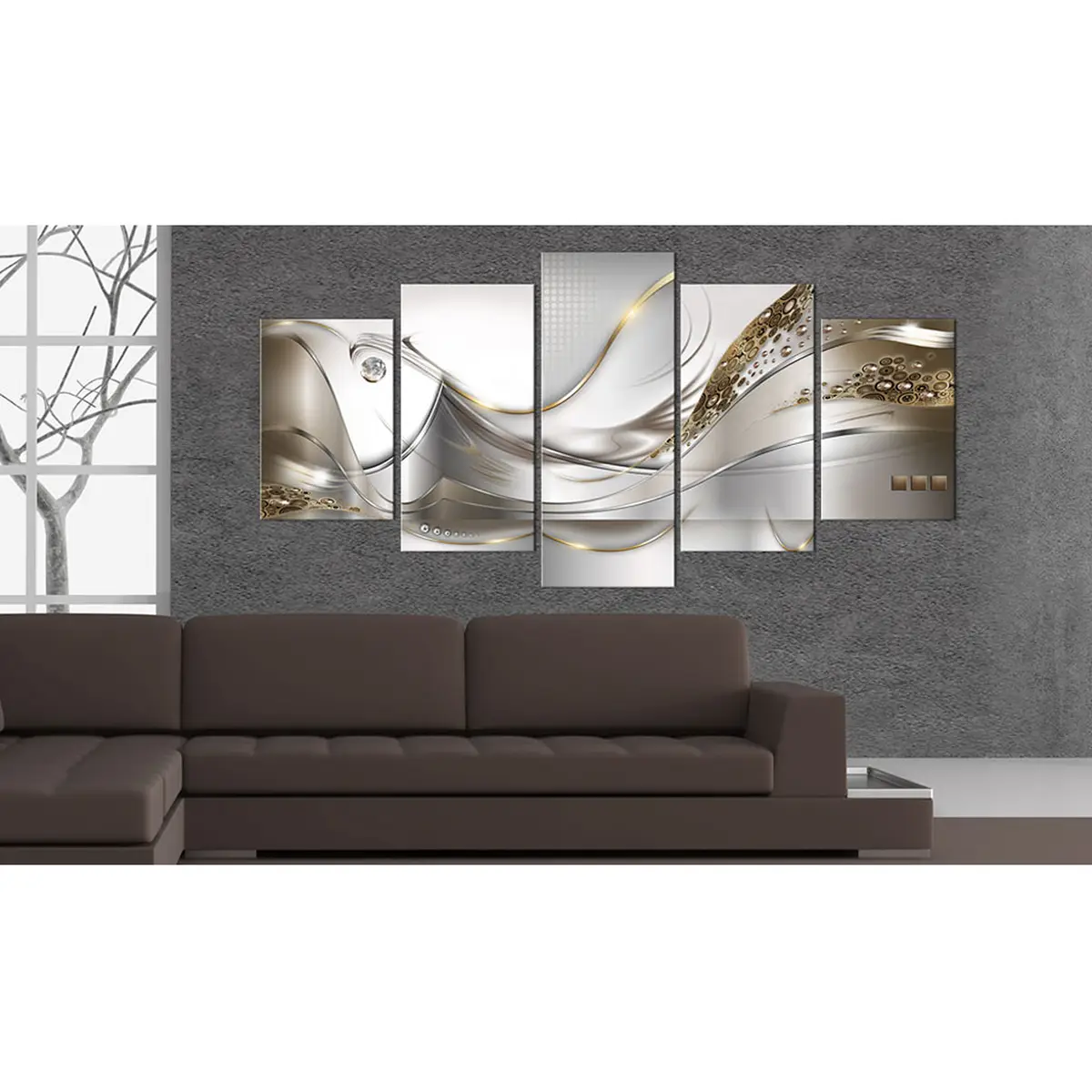 Wandbild Golden Flight | Braun