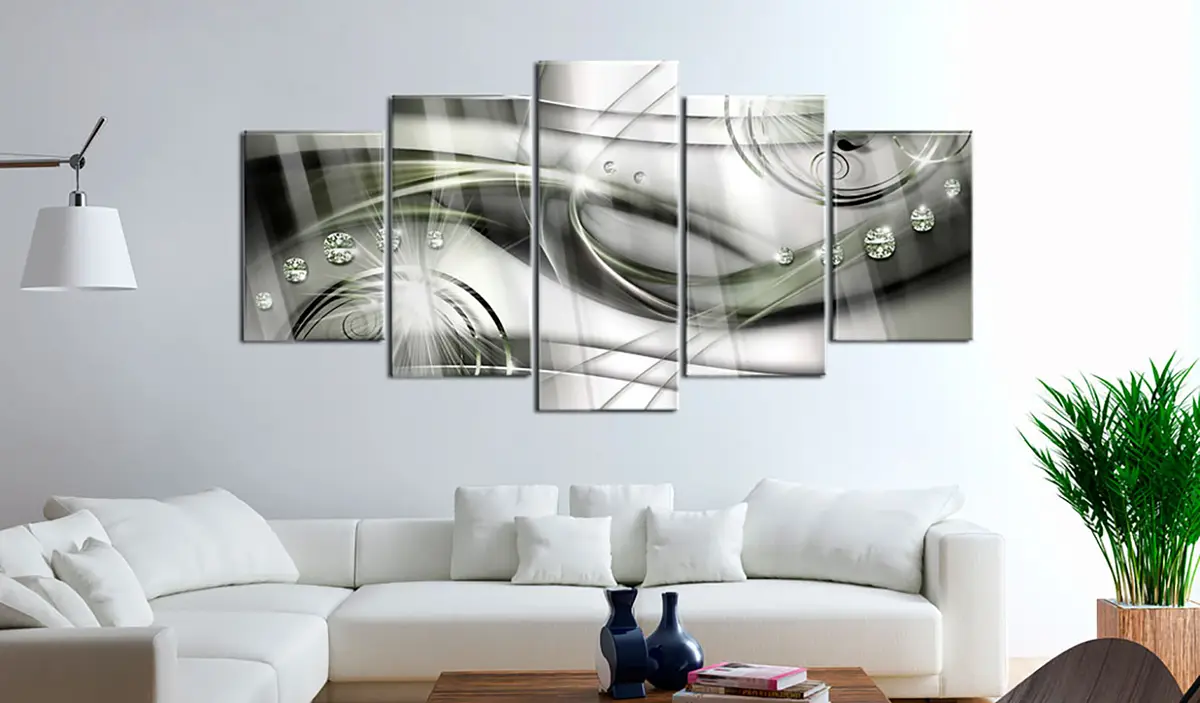 Acrylglasbild The Wave of Green Glow | Grün