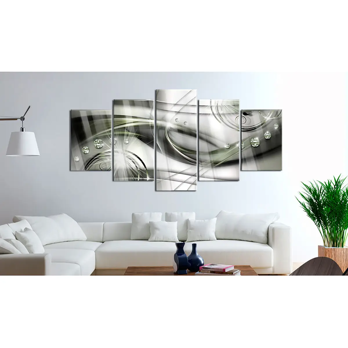 Acrylglasbild The Wave of Green Glow | Grün