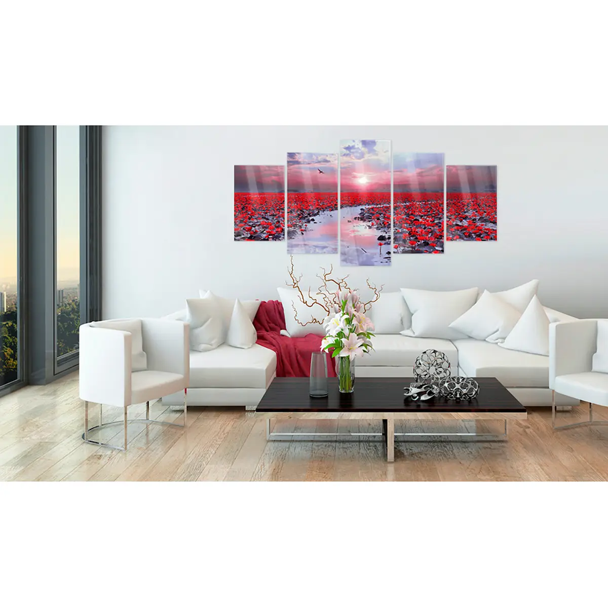 Acrylglasbild The River of Love | Beige