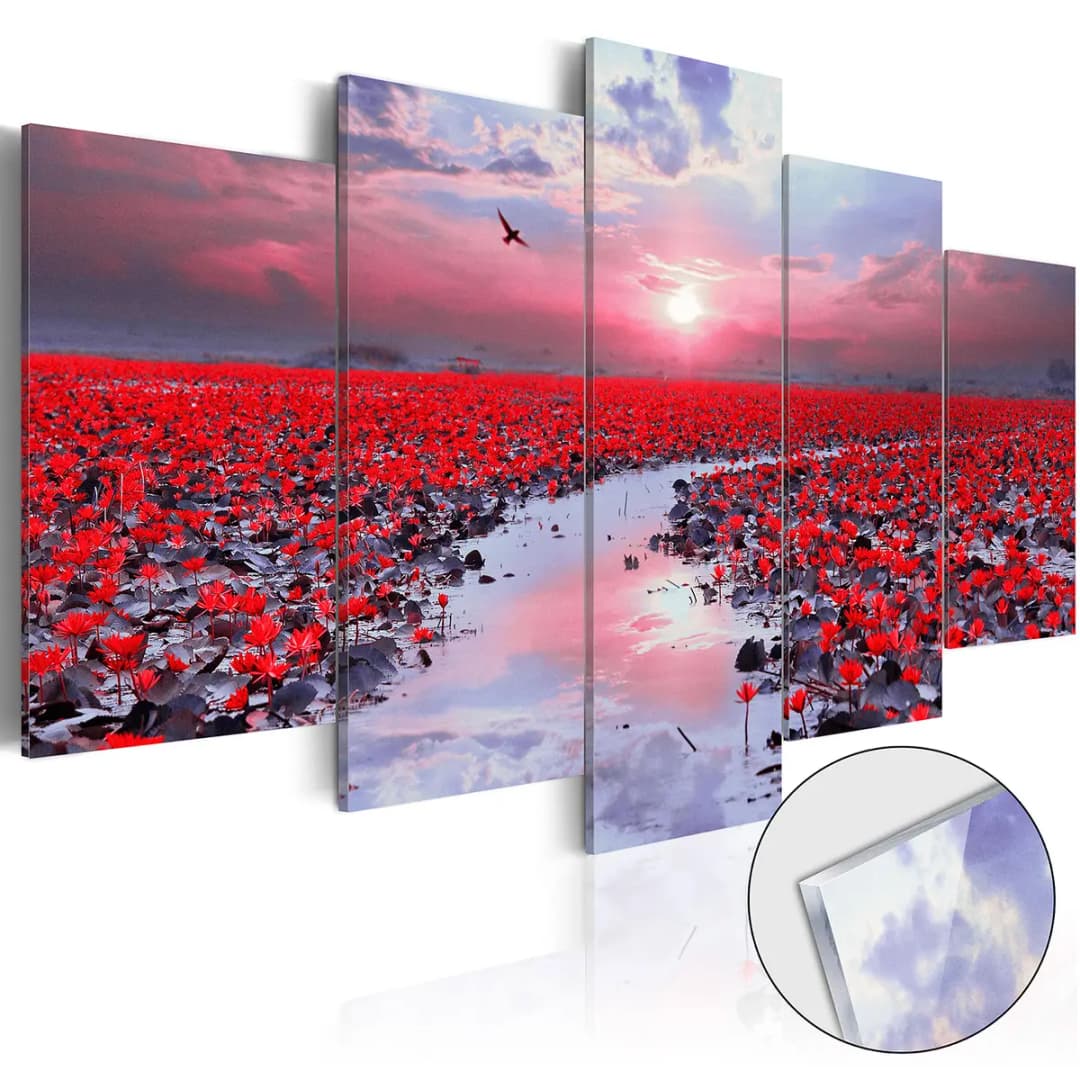 Acrylglasbild The River of Love | Beige