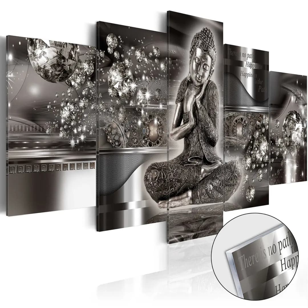 Acrylglasbild Silver Serenity | Grau