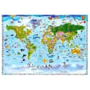 Vlies Fototapete World Map for Kids | Mehrfarbig
