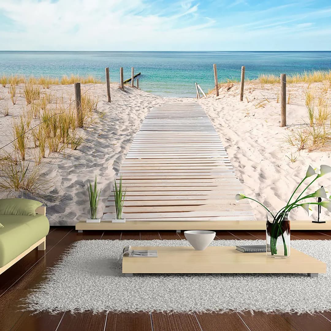 Vlies Fototapete Urlaub am Meer | Mehrfarbig