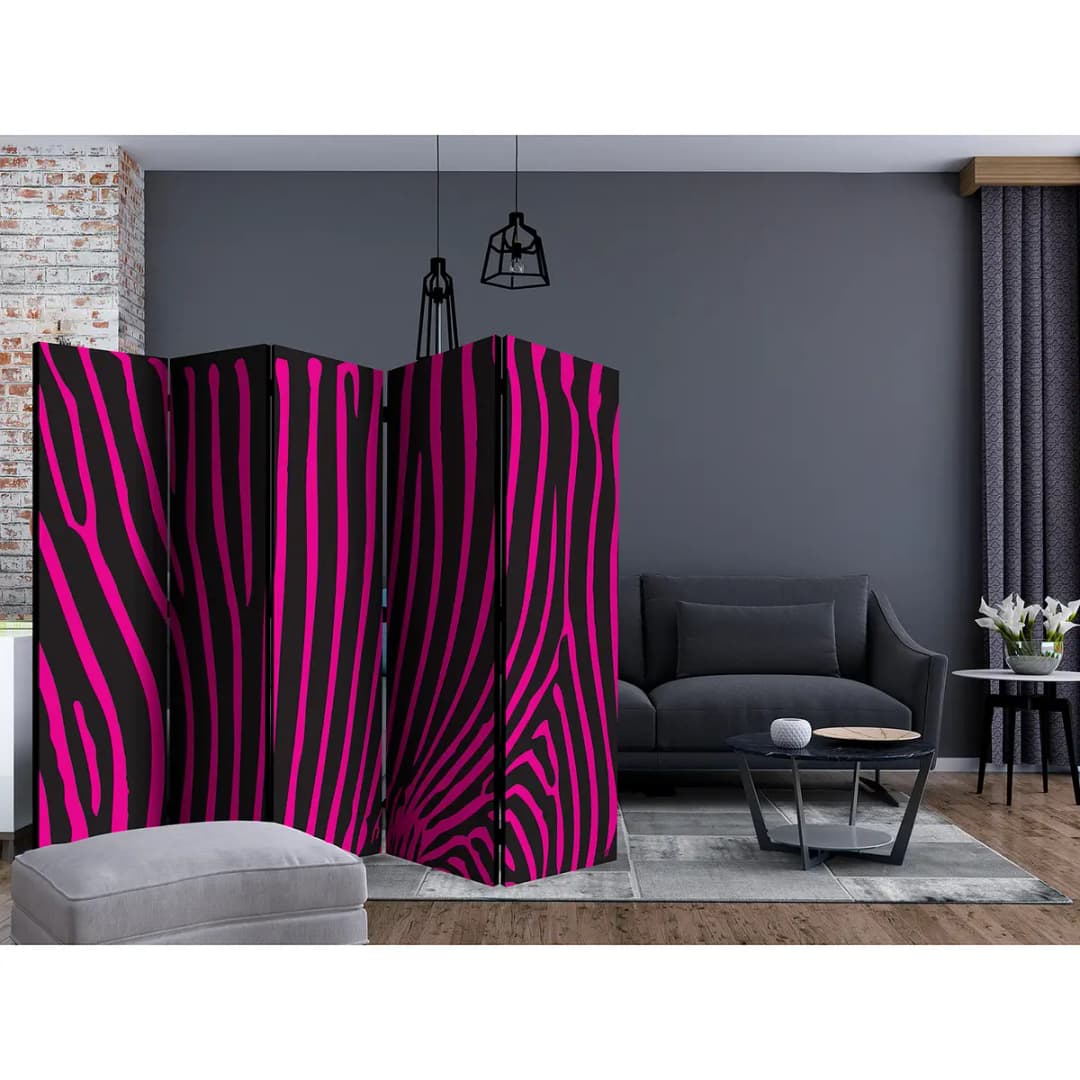 Paravent Zebra Pattern II | Pink