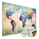 Korkbild Rainbow Map | Mehrfarbig