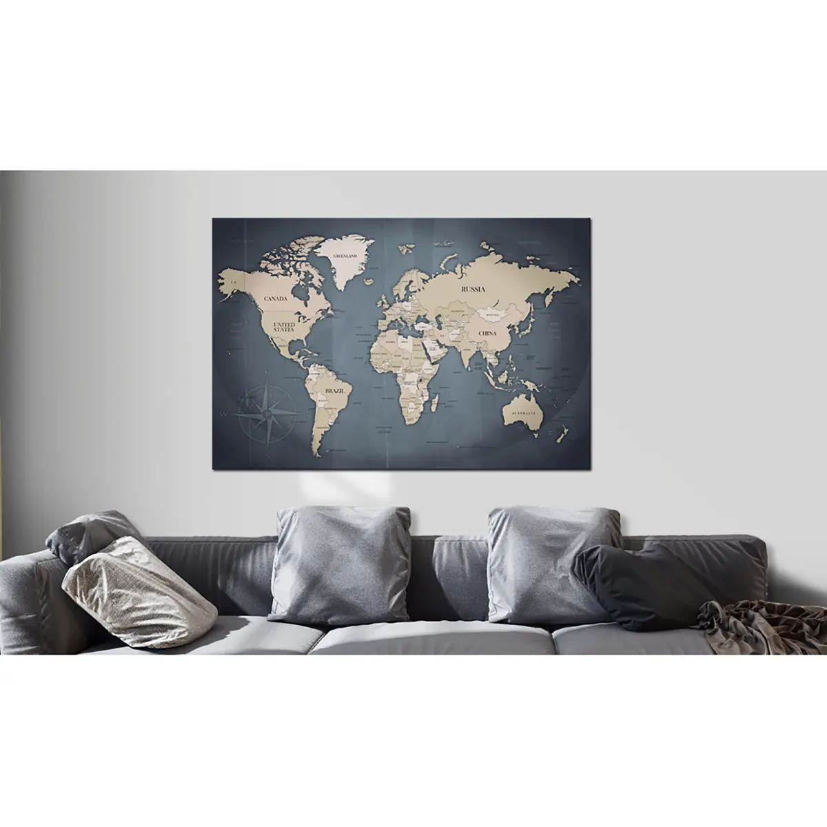 Korkbild Shades of Grey | Grau