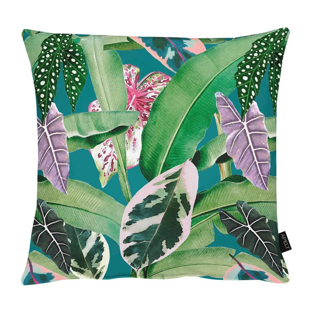 Dekokissen Tropica Beige 48 x 48cm Baumwollstoff | Beige