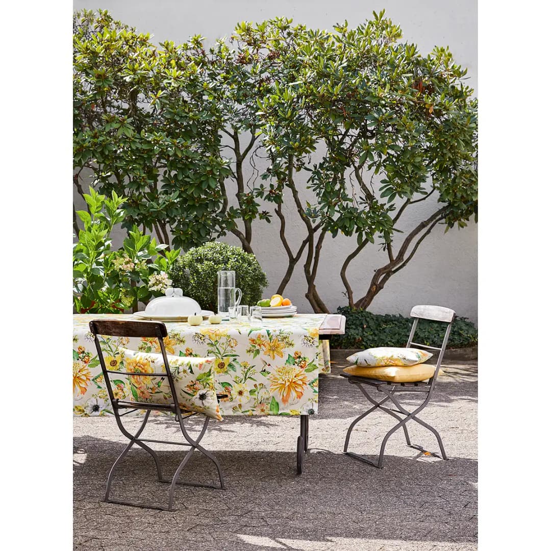 Dekokissen 7305 Grau/Gelb 48 x 48cm Baumwollstoff | Grau