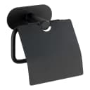 Toilettenpapierhalter Edelstahl rostfrei, lackiert Schwarz