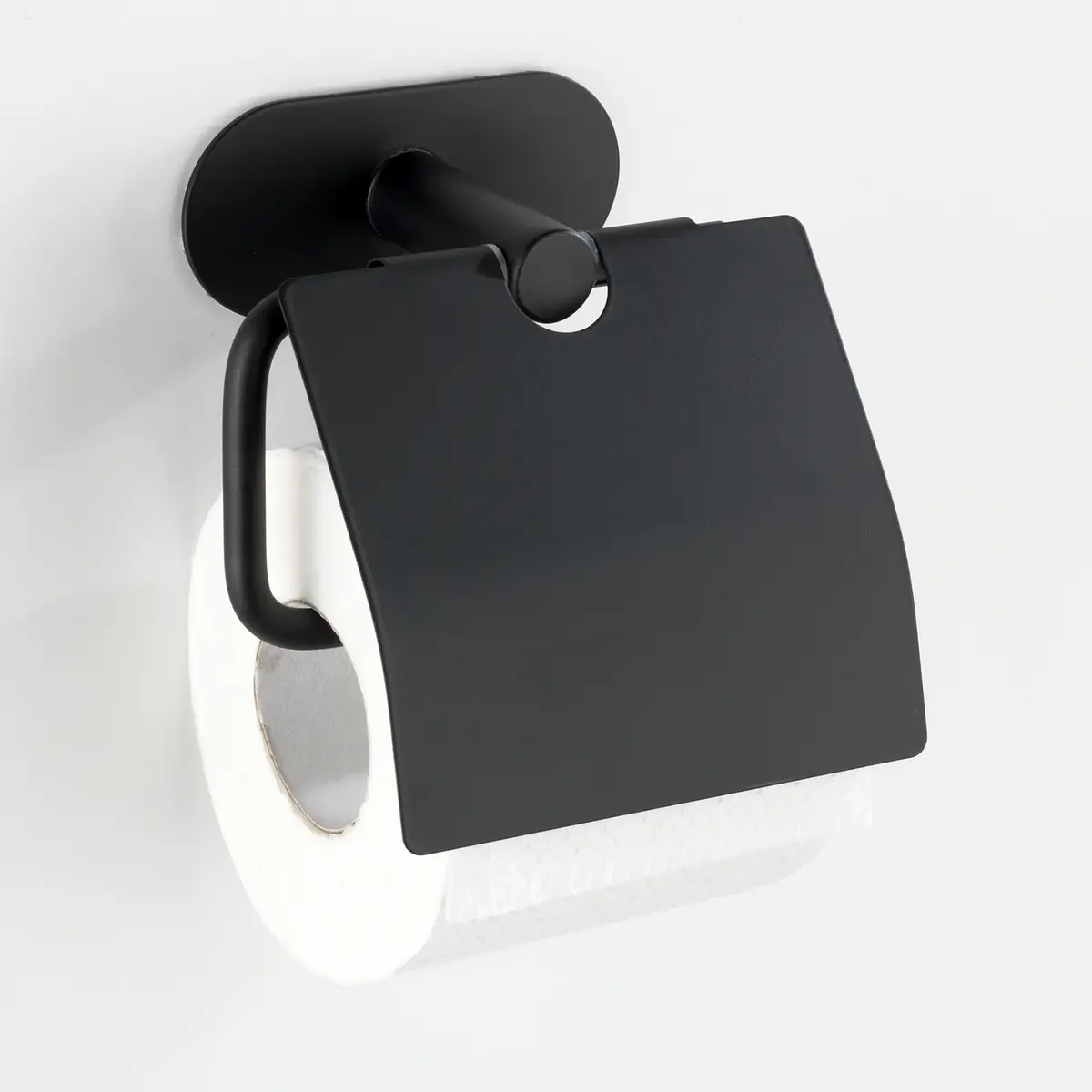 Toilettenpapierhalter Edelstahl rostfrei, lackiert Schwarz