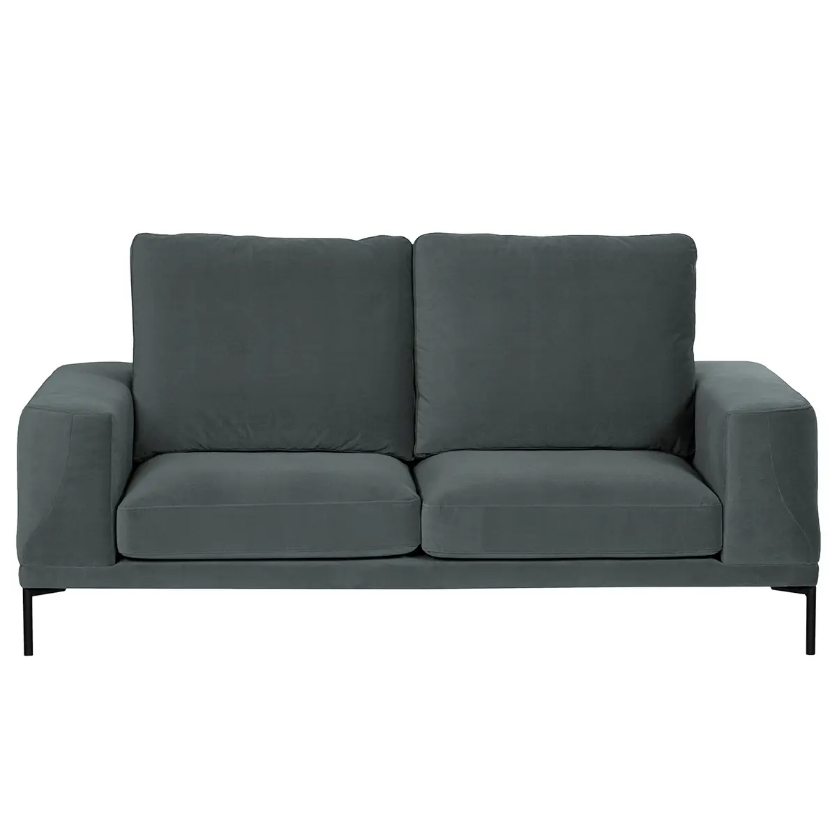 2,5-Sitzer Sofa Grau Samt Vaia | Grau
