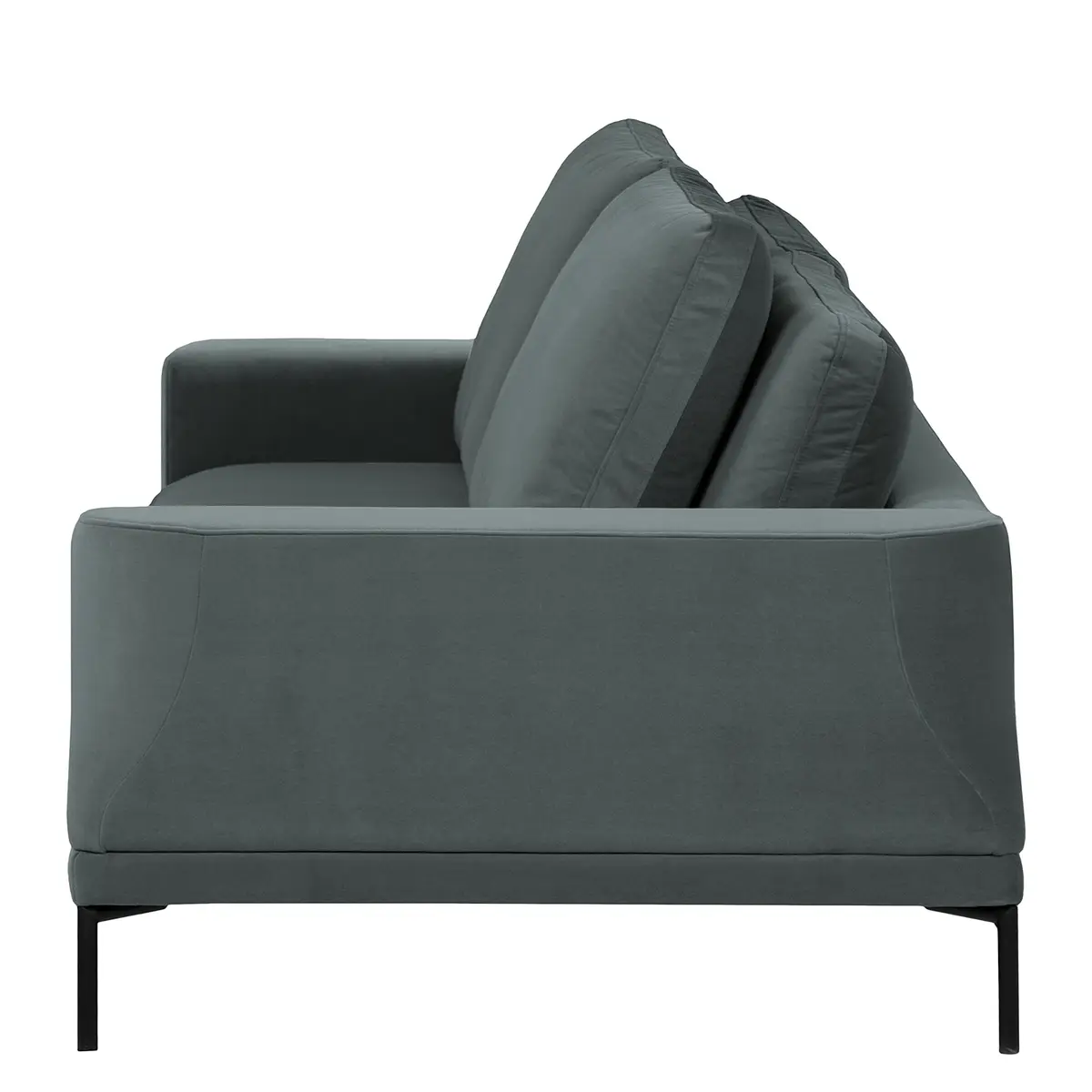 2,5-Sitzer Sofa Grau Samt Vaia | Grau