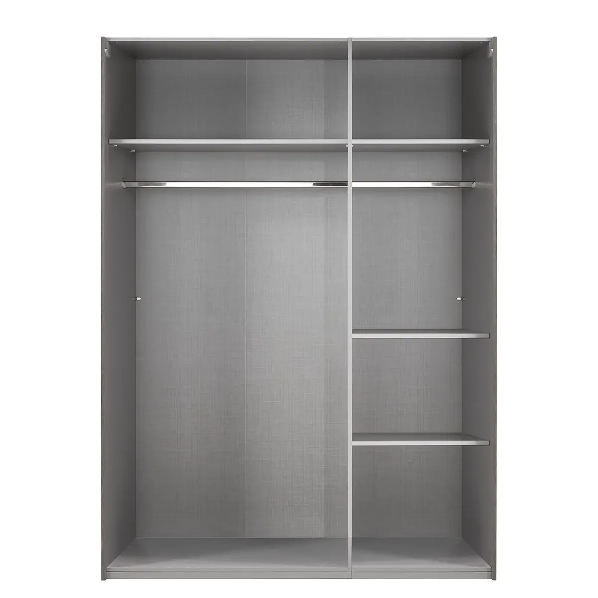 Schwebetürenschrank Altona I 135cm Schwarz/Graphit/Glas Schwarz