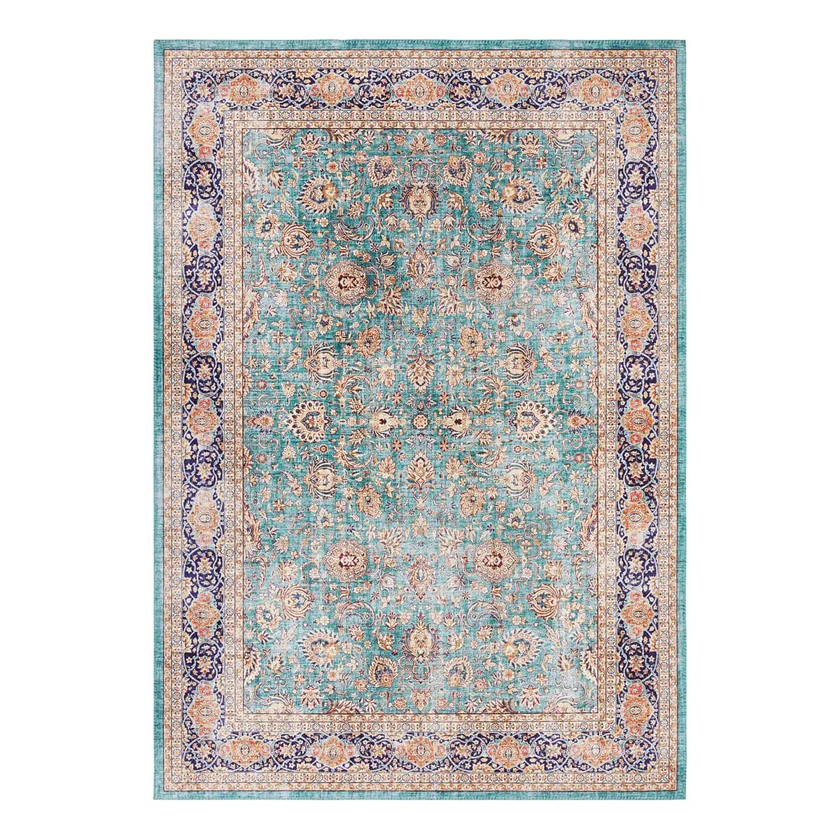 Teppich Keshan Maschad Türkis/Türkis 160 x 230cm | Türkis