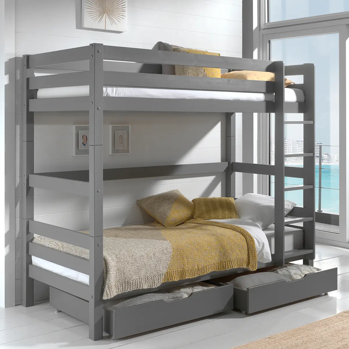 Etagenbett Pino | Grau