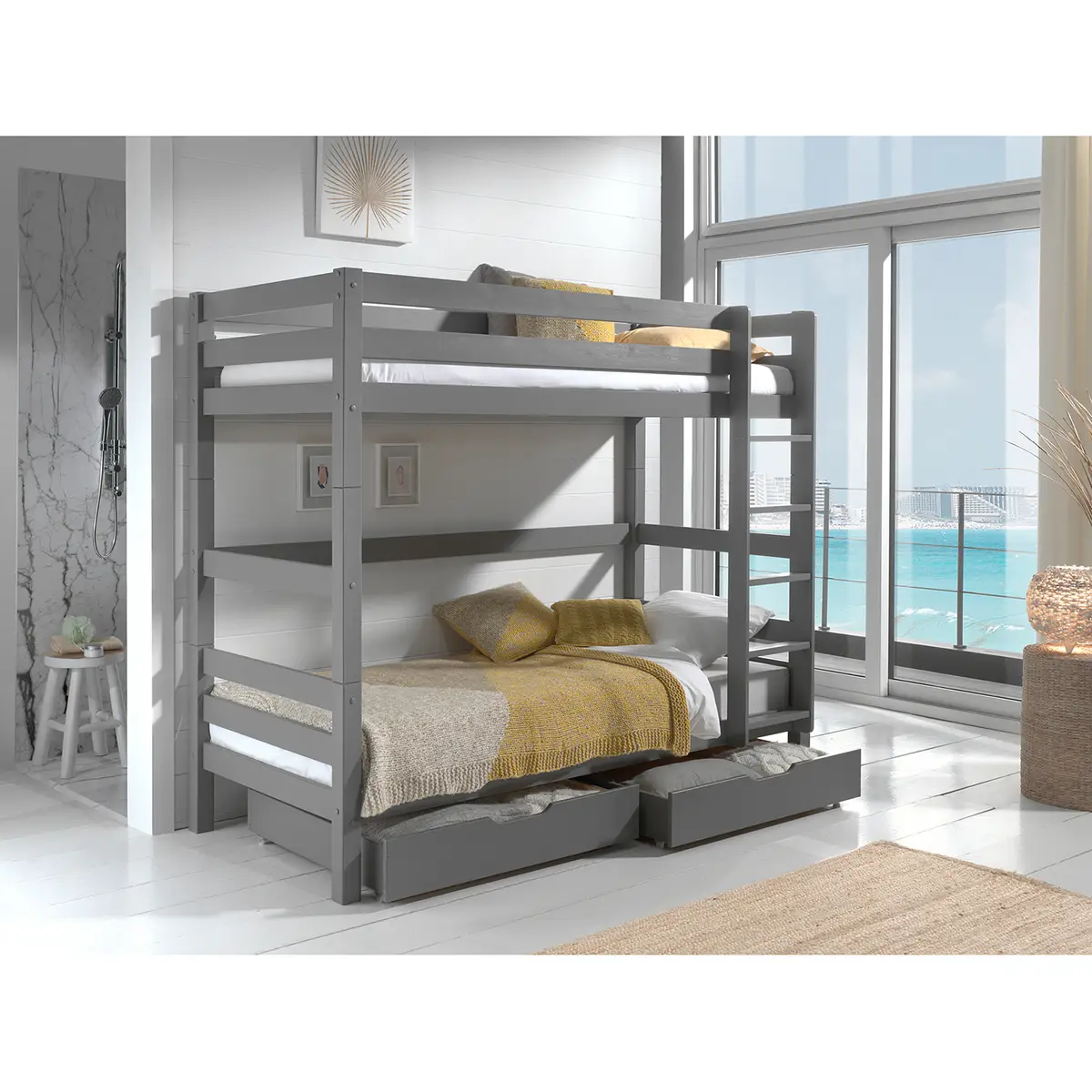 Etagenbett Pino | Grau