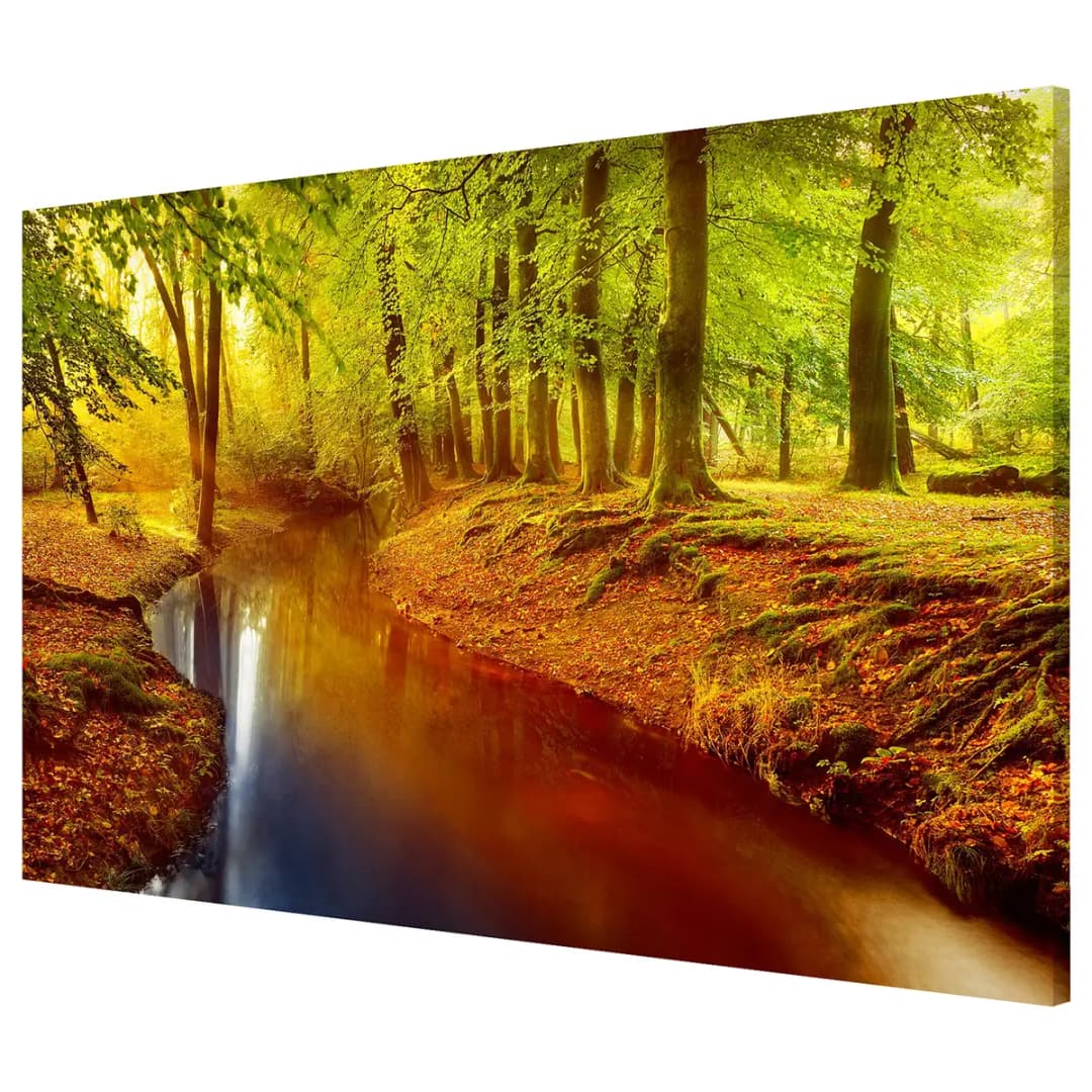 Magnettafel Herbstwald | Braun