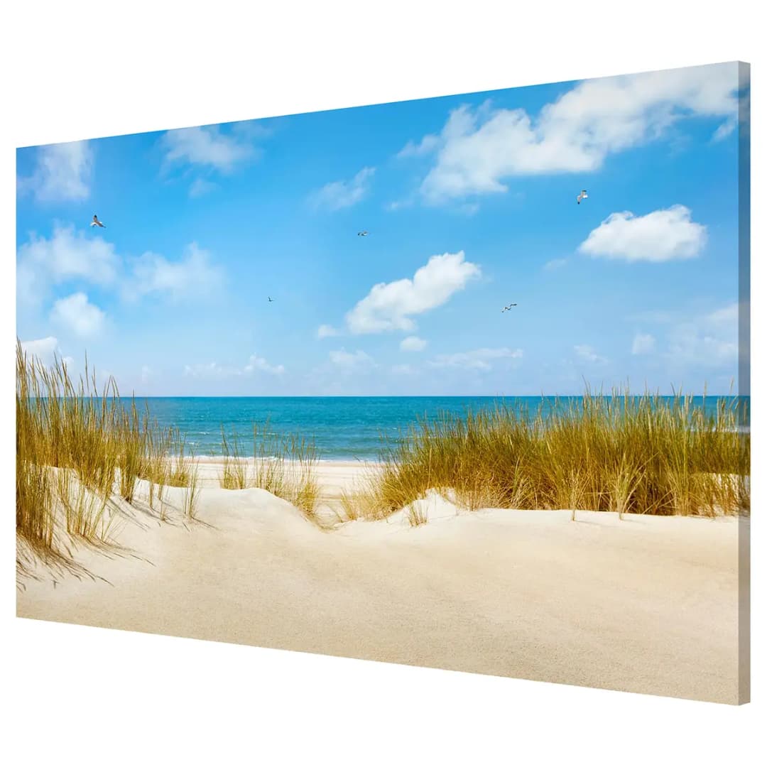 Magnettafel Strand an der Nordsee | Blau