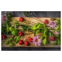 Magnettafel Blumen Himbeeren Minze | Mehrfarbig