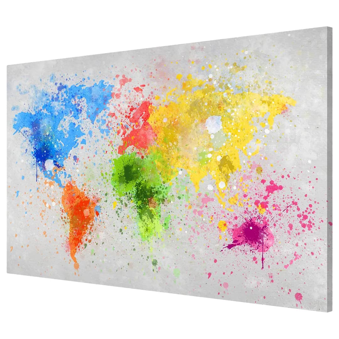 Magnettafel Weltkarte | Mehrfarbig