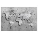 Magnettafel Beton Weltkarte | Grau