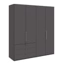 Falttürenschrank I 216cm Schublade links Braun/Havanna | Braun