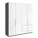 Falttürenschrank I 216cm Schublade rechts | Braun