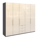 Falttürenschrank VI 216cm Braun/Havanna/Glas Magnolie | Braun