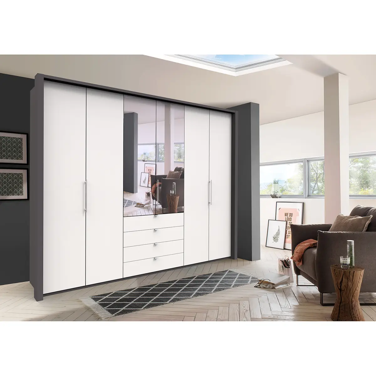 Falttürenschrank III | Braun