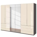 Falttürenschrank V 216cm Braun/Havanna/Glas Magnolie | Braun