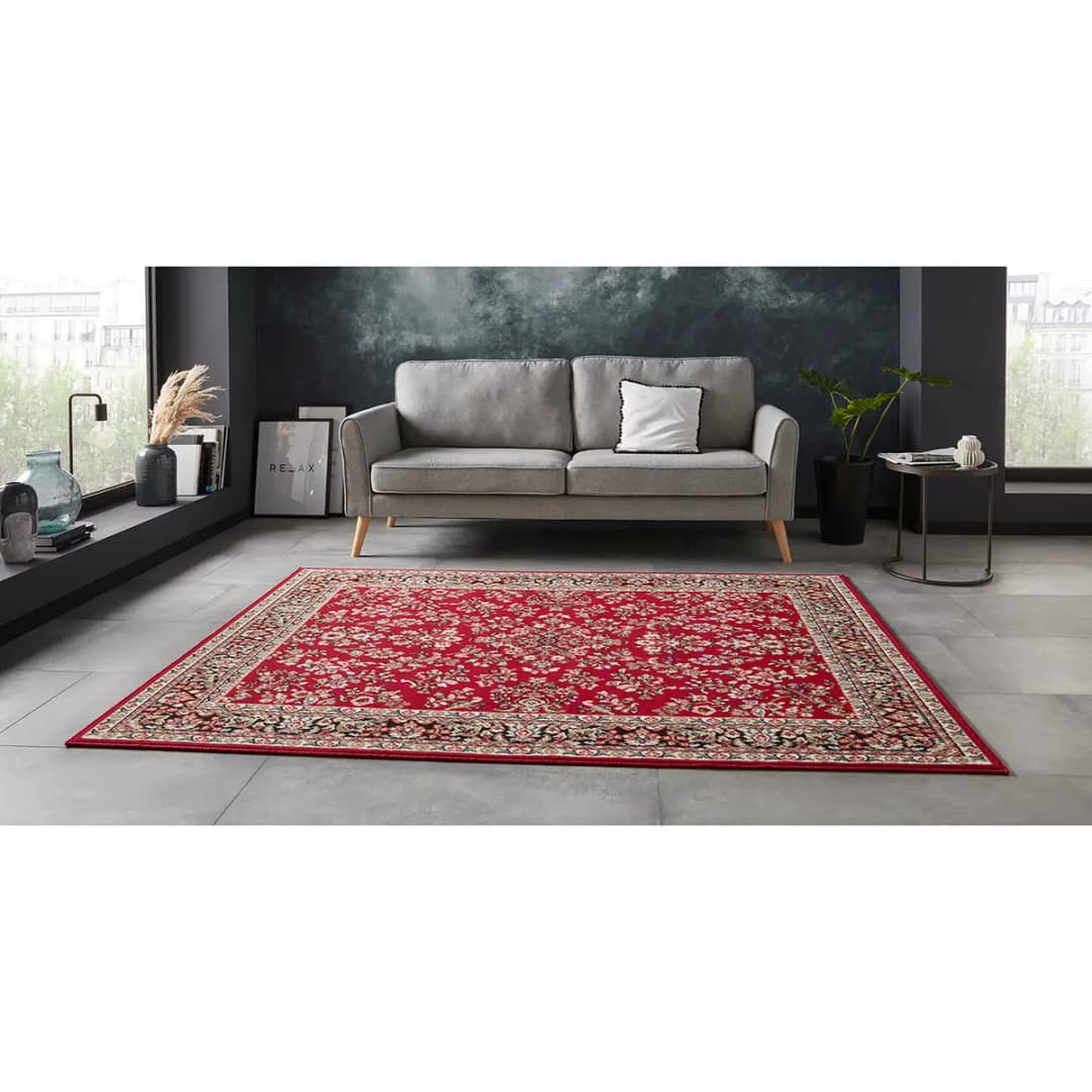 Kurzflorteppich Cublize I Rot/Rot 160 x 220cm Webstoff | Rot