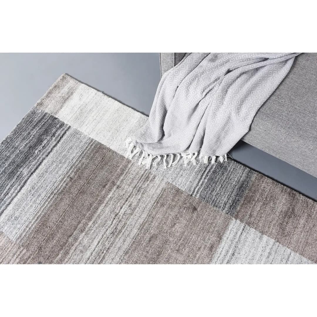 Kurzflorteppich Venice Camel Multi Grau 70 x 140cm | Mehrfarbig