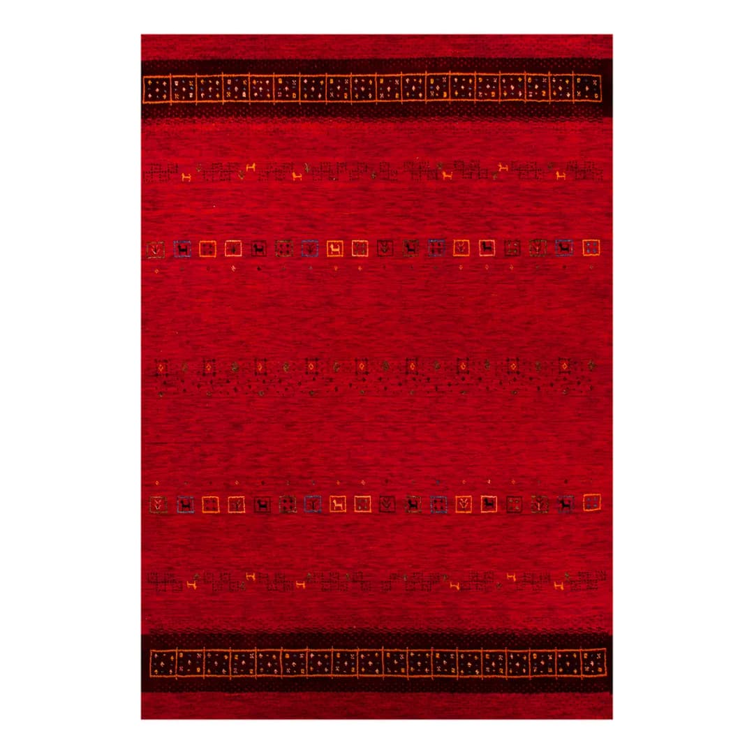 Kurzflorteppich Lori Star I Rot/Rot 90 x 160cm | Rot