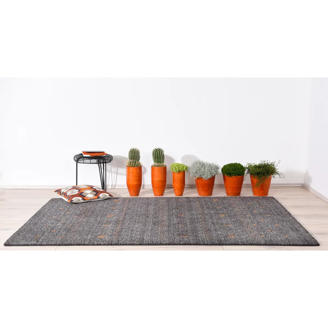 Kurzflorteppich Nebraska Grau 70 x 140cm | Grau