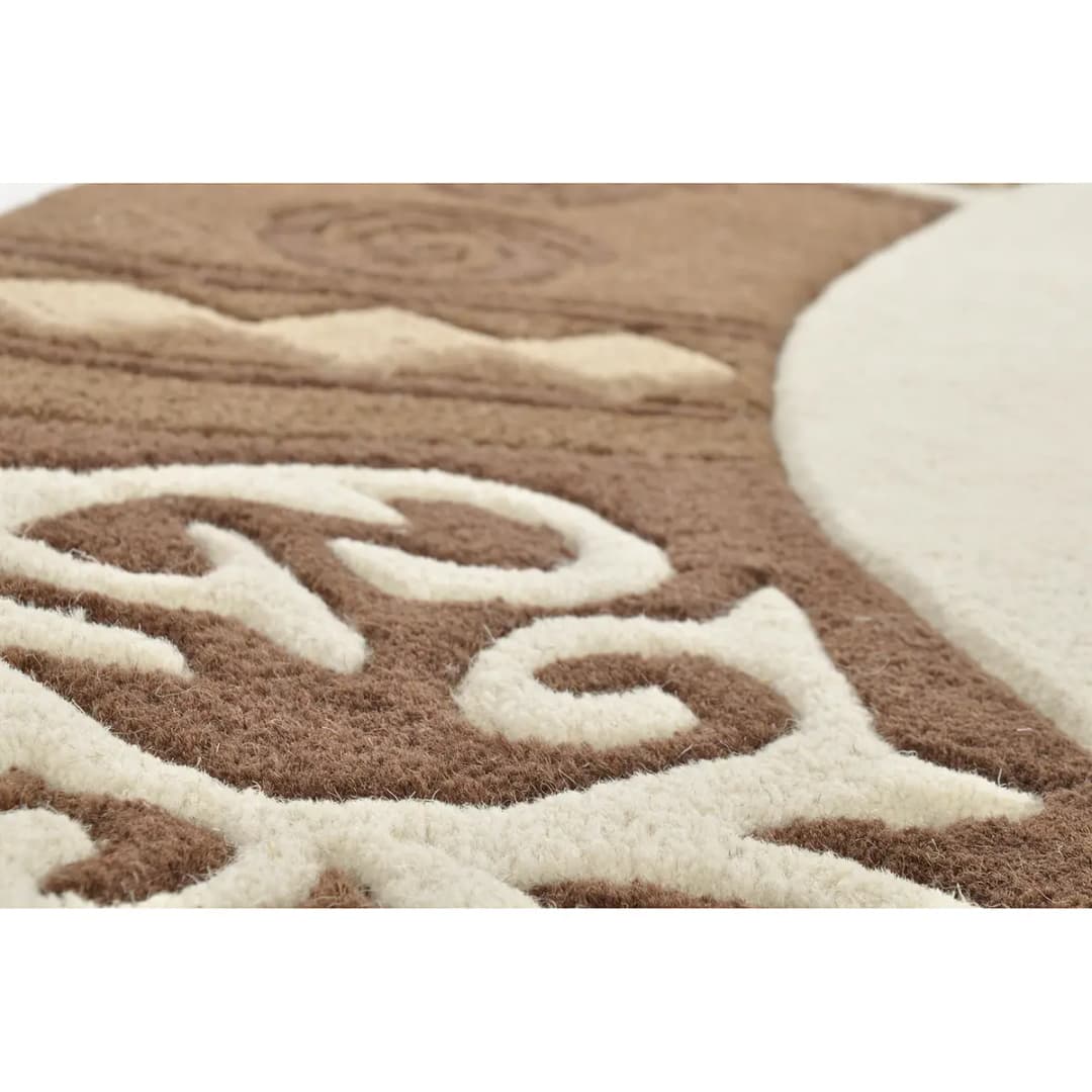 Wollteppich Ambadi Beige/Beige 60 x 90cm | Beige