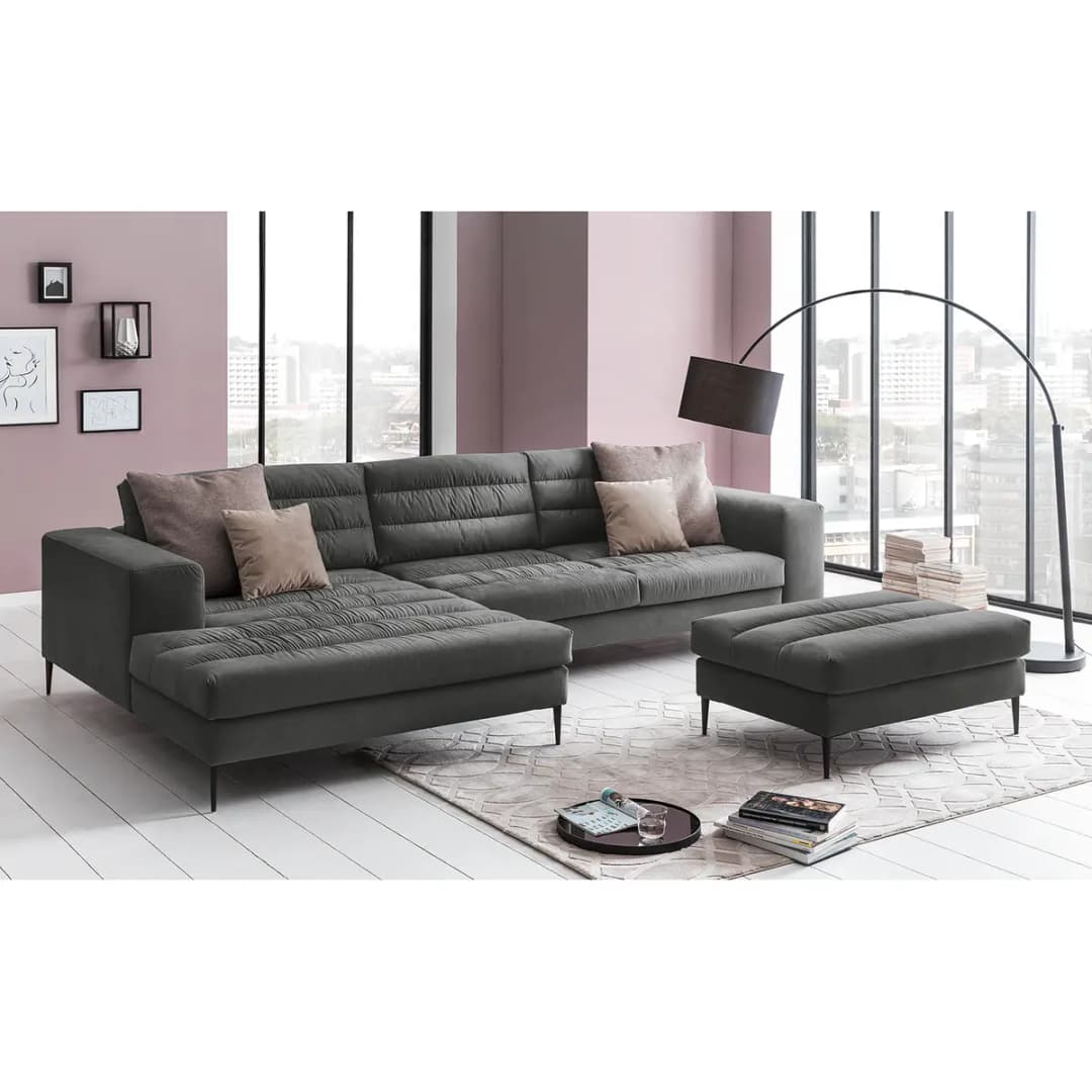 Ecksofa Valmorel | Grau