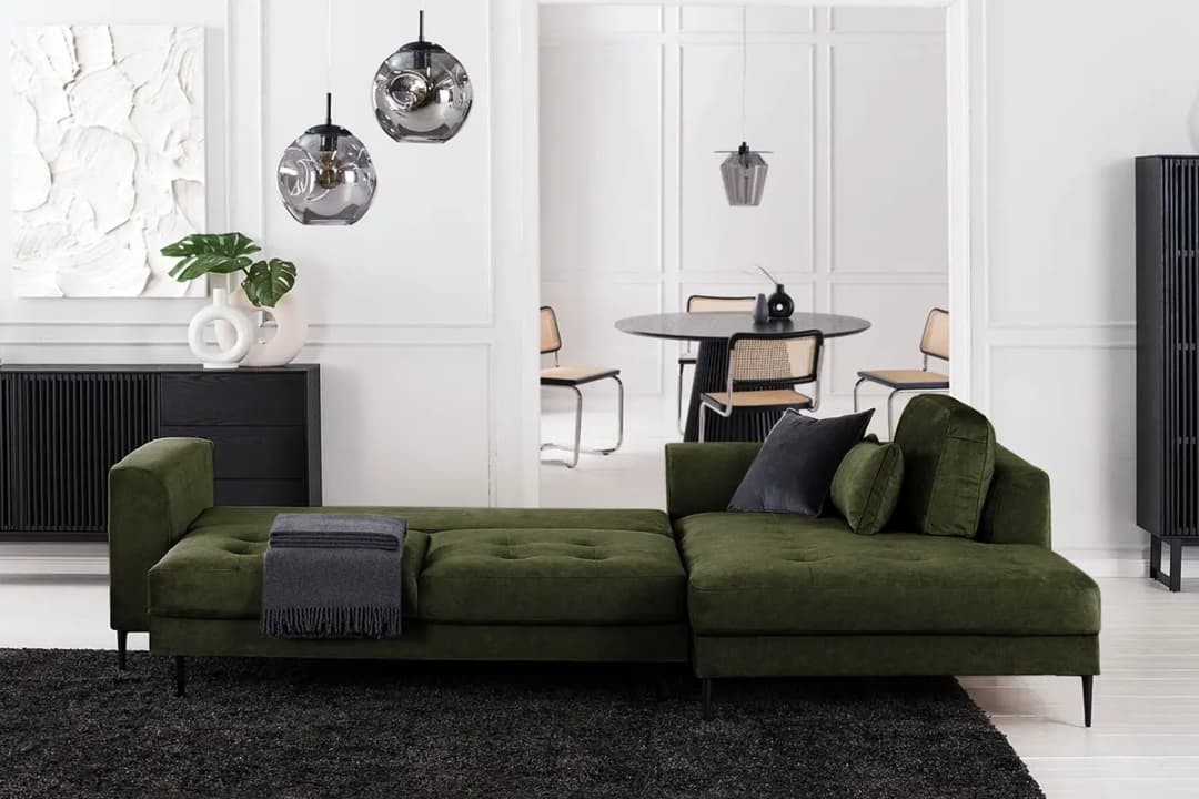 Ecksofa Cori | Grün
