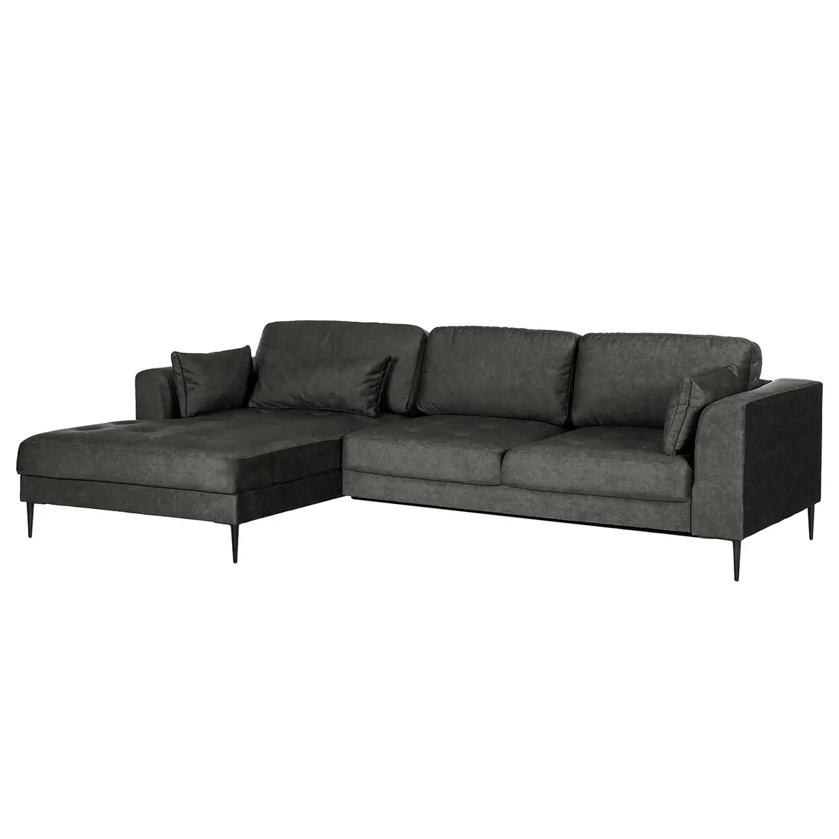 Ecksofa mit Longchair Cori | Braun