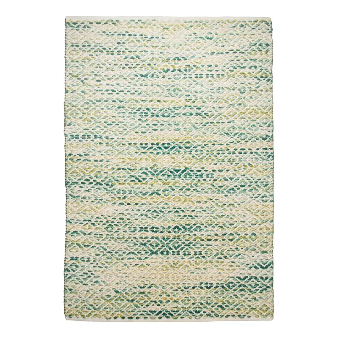 Wollteppich Smooth Comfort Diamond Grün/Grün 85 x 155cm | Grün