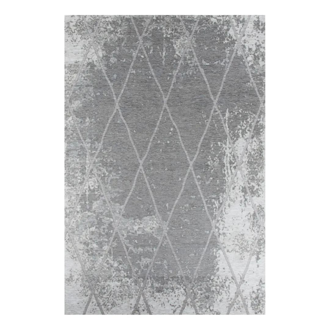 Fine Lines Kurzflorteppich | Silber