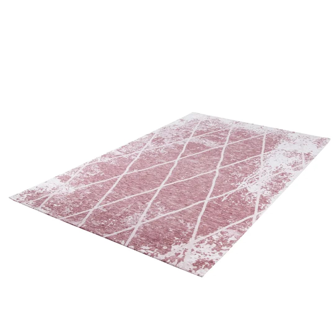 Fine Lines Teppich | Rosa