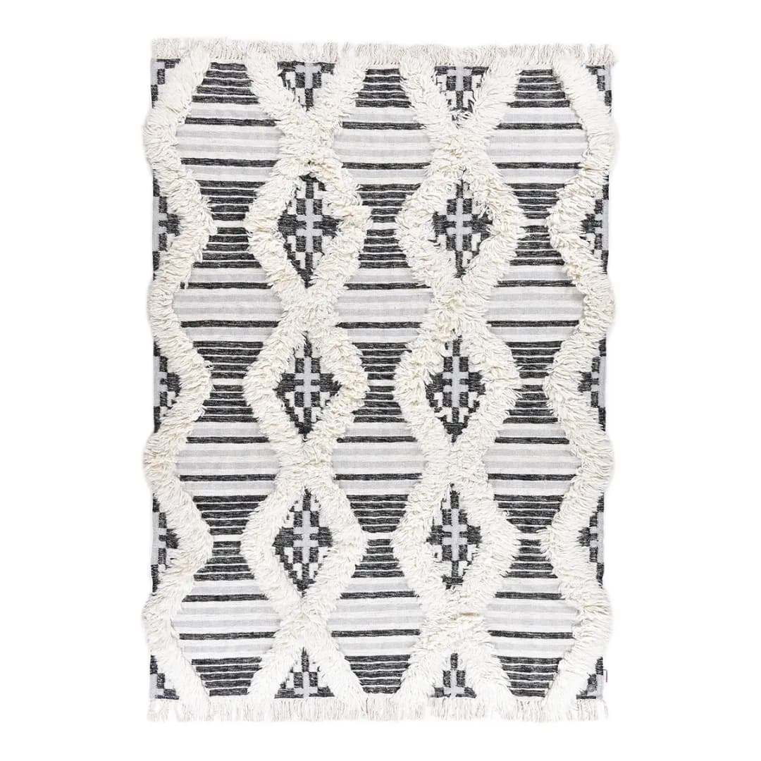 Wollteppich Vintage Cozy | Schwarz