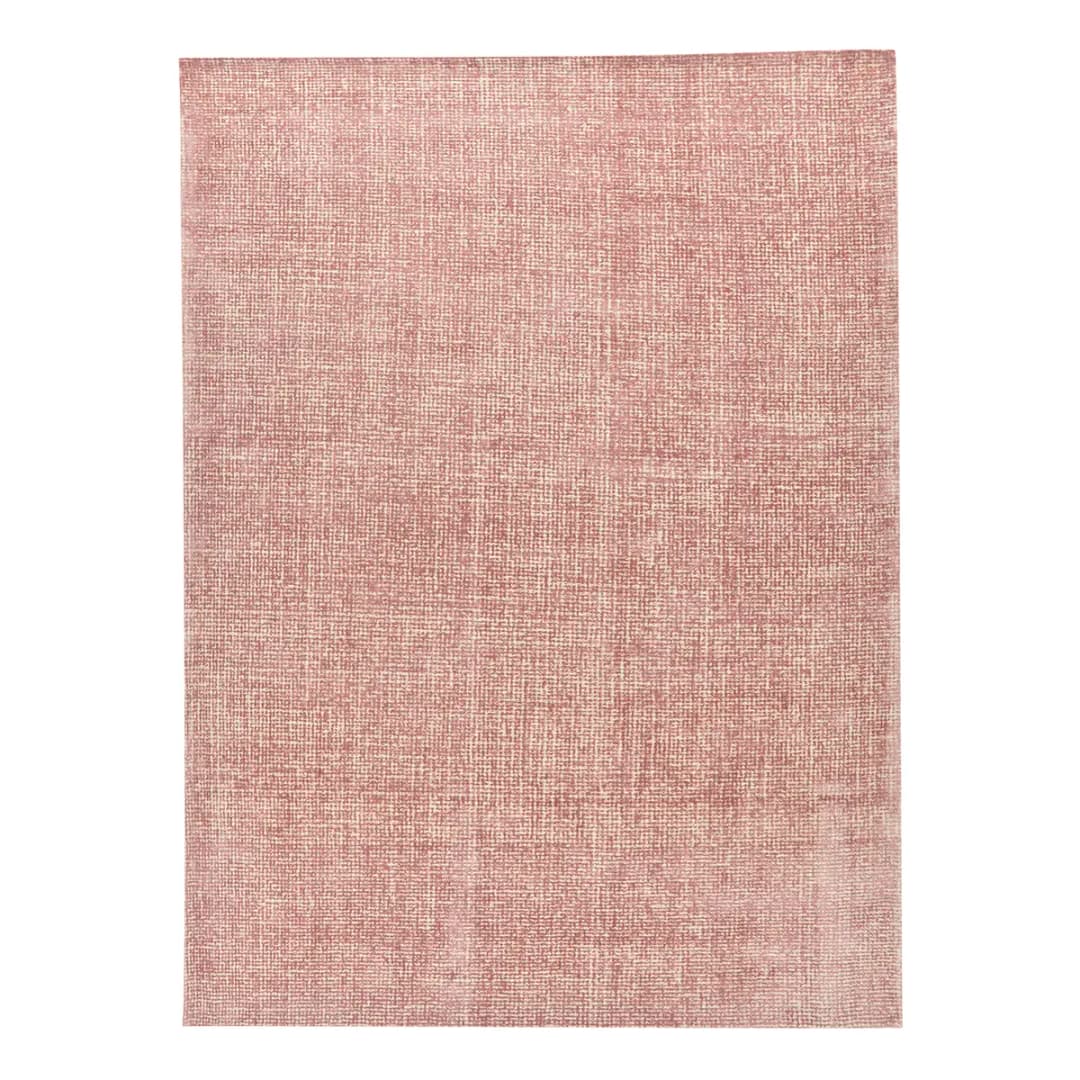Wollteppich Groove I Pink/Rosa 85 x 155cm Mischgewebe | Rosa