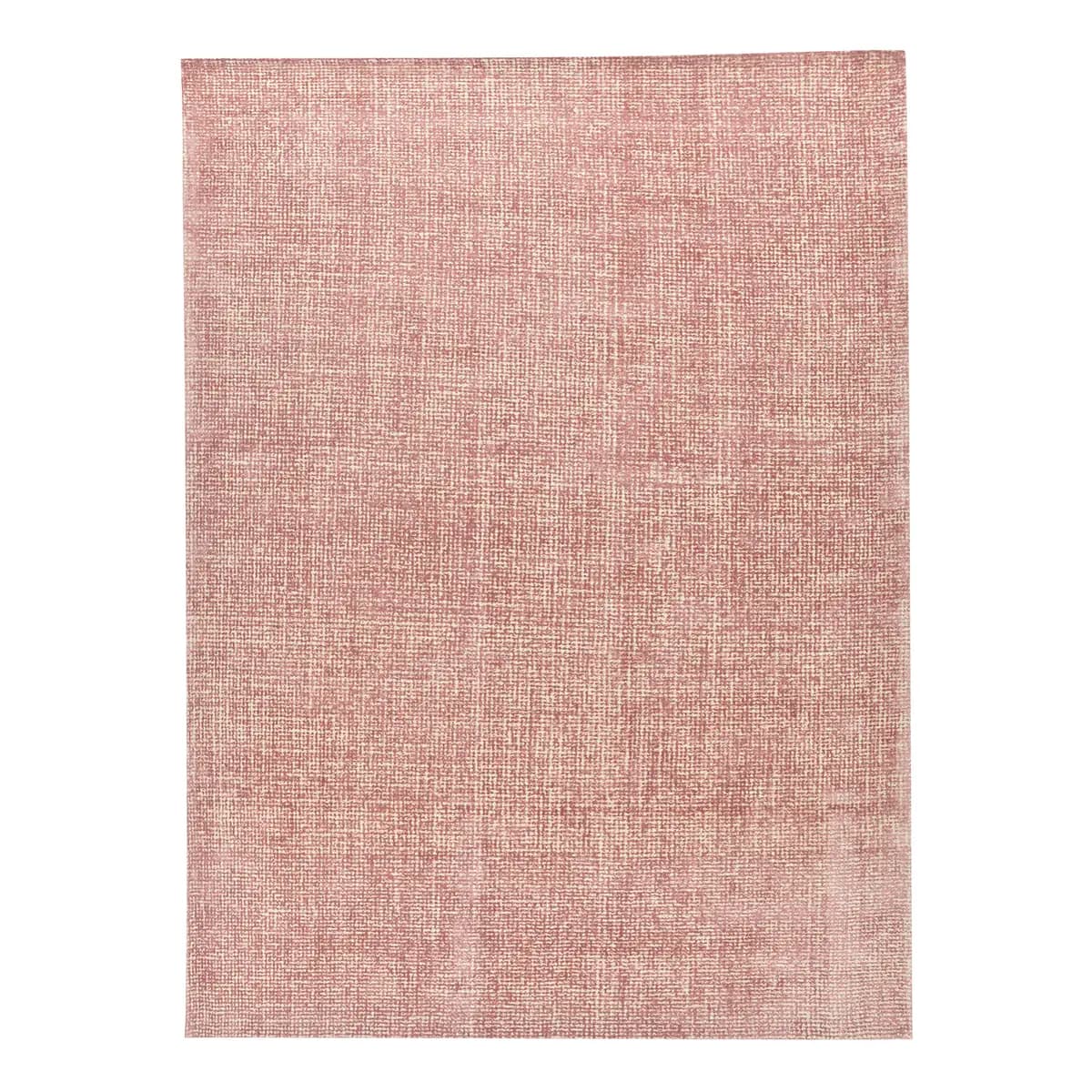 Wollteppich Groove I Pink/Rosa 85 x 155cm Mischgewebe | Rosa