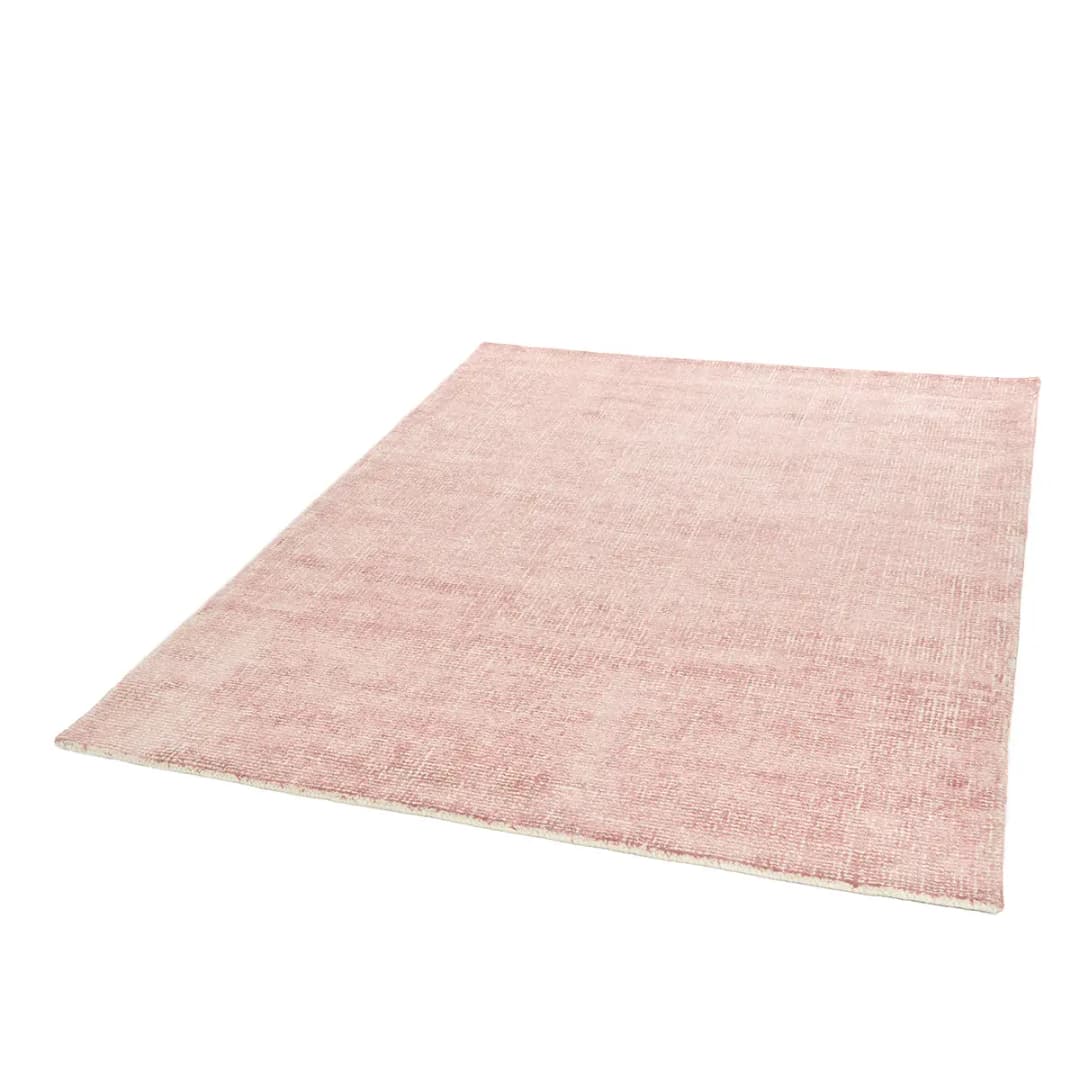Wollteppich Groove I Pink/Rosa 85 x 155cm Mischgewebe | Rosa