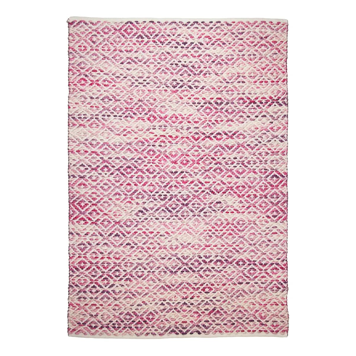 Wollteppich Smooth Comfort Diamond Pink/Pink 65 x 135cm | Rosa