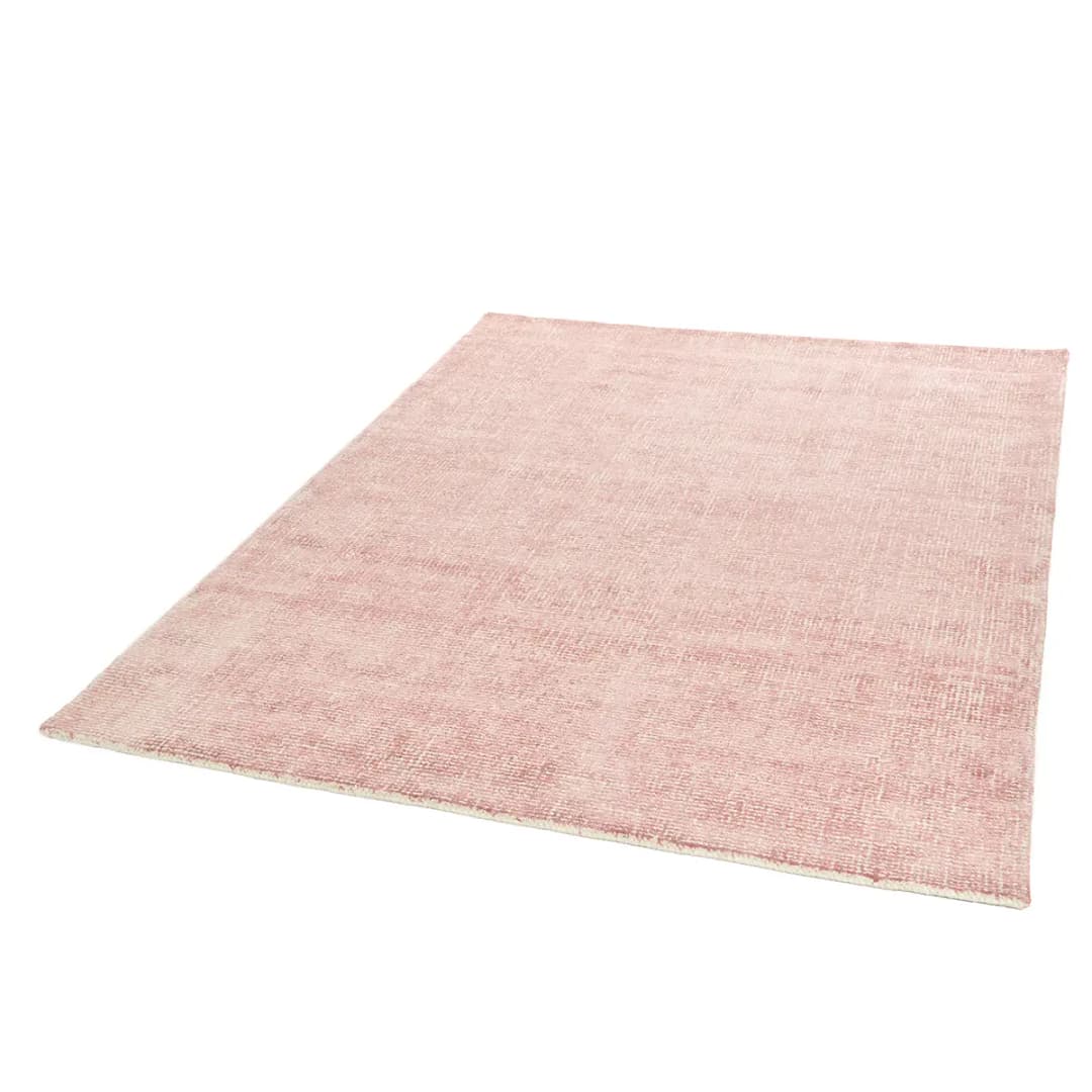 Wollteppich Groove I Pink/Rosa 65 x 135cm Mischgewebe | Rosa
