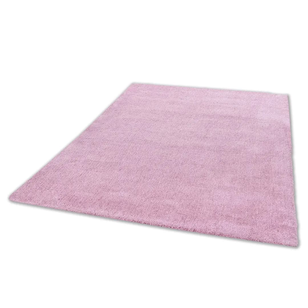 Hochflorteppich Cozy Uni | Rosa