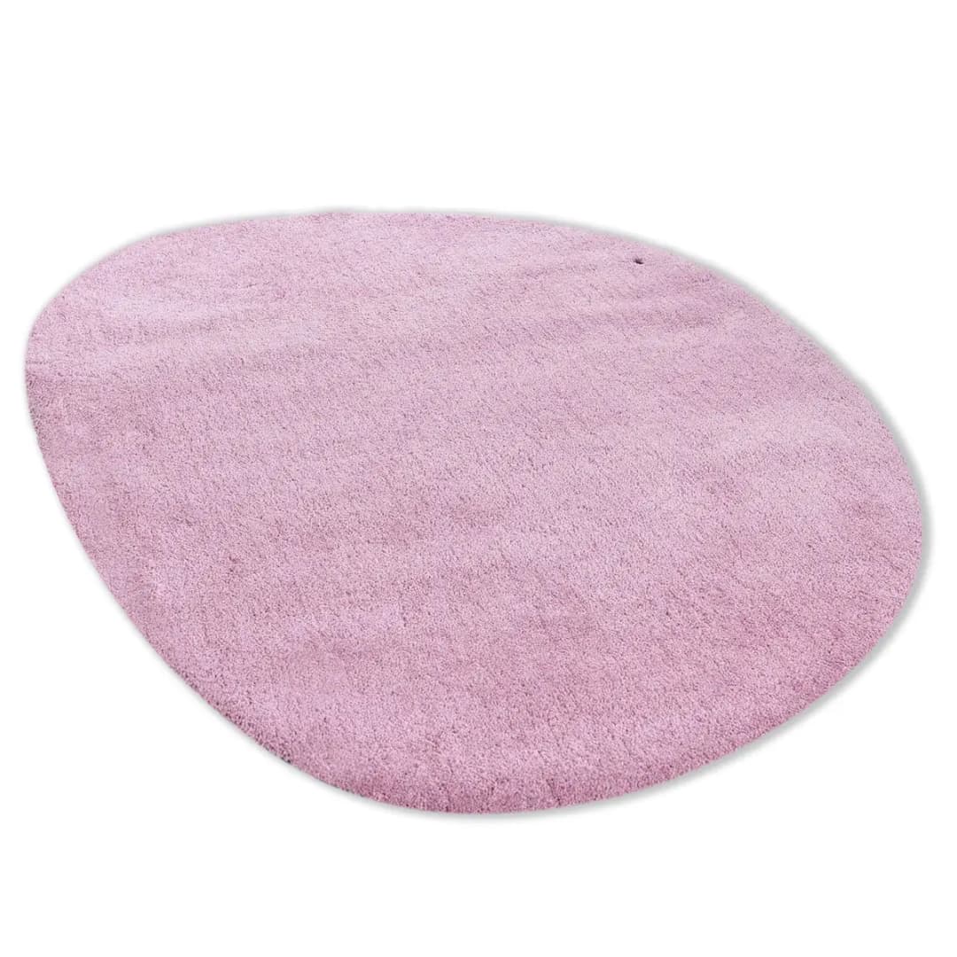 Hochflorteppich Cozy Uni Pebble | Rosa